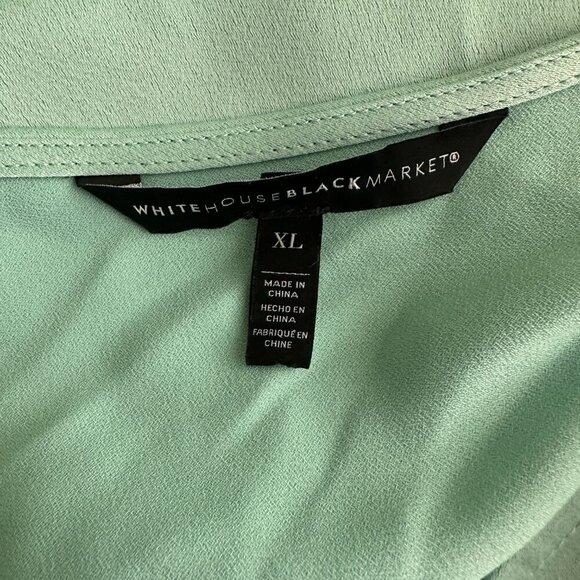 2/$30 White House Black Market Sleeveless One-Shoulder Draped Top Aquifer #A0039 - Picture 8 of 11